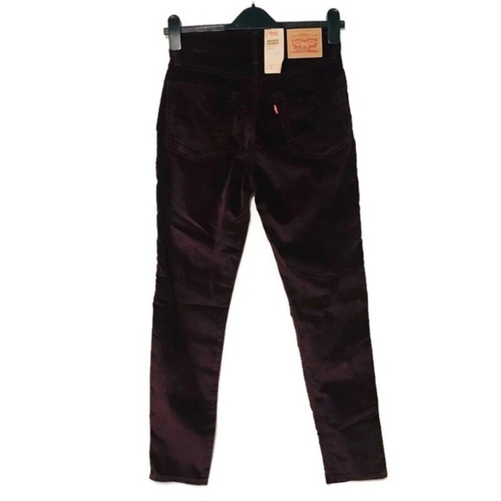 NWT Levi's Wedgie Skinny Purple Velour Jeans High Rose Women’s Size 0 25 small
